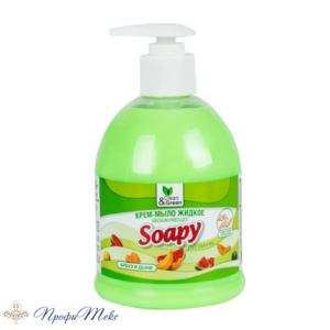 Крем-мыло жидкое Clean&Green «Soapy» арбуз и дыня увлажняющее с дозатором 500мл