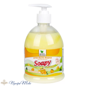 Крем-мыло жидкое Clean&Green «Soapy» бисквит увлажняющее с дозатором 500мл