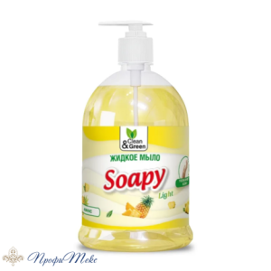 Жидкое мыло Clean&Green «Soapy» эконом «Ананас» с дозатором 500мл