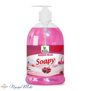Жидкое мыло Clean&Green «Soapy» эконом «Ягодный десерт» с дозатором 500мл