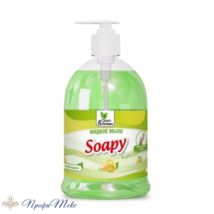 Жидкое мыло Clean&Green «Soapy» эконом «Зеленая дыня» с дозатором 500мл