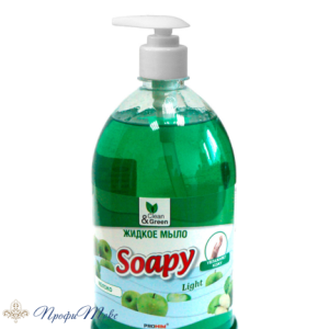 Жидкое мыло Clean&Green «Soapy» Light «Яблоко» с дозатором 1л