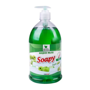 Жидкое мыло Clean&Green «Soapy» Light «Яблоко» с дозатором 500мл