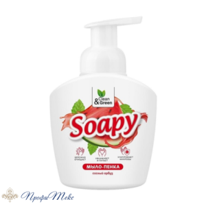Жидкое мыло-пенка Clean&Green «Soapy» «Сочный арбуз» пенный дозатор 400мл